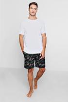 Boohoo Geometric Camo T-shirt And Shorts Set