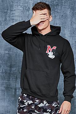 Boohoo Disney Varsity Mickey 'm' Oversized Hoodie