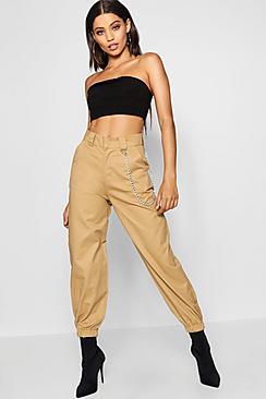 Boohoo Chain Trim Cargo Trousers