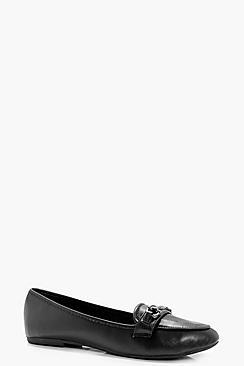 Boohoo Orla Metal Trim Slipper Ballet