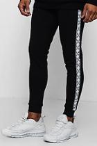 Boohoo Skinny Fit Jogger With Mono Taping