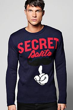 Boohoo Secret Santa Christmas Jumper