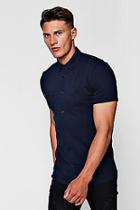 Boohoo Muscle Fit Short Sleeve Jersey Shirt With Double Pockets