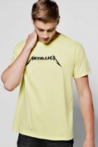 Boohoo Oversized Metallica License Band T Shirt Yellow