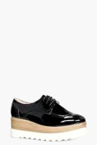 Boohoo Annabel Cleated Lace Up Brogue Black