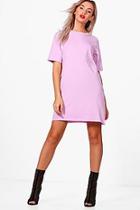 Boohoo Lois Pearl Choker Oversized T-shirt Dress