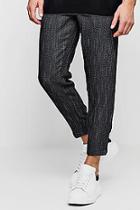 Boohoo Smart Jogger Trouser In Salt And Pepper