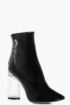 Boohoo Victoria Clear Patent Shoe Boot