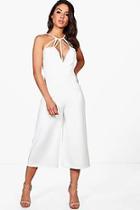 Boohoo Lyra Strappy Front Culotte Leg Jumpsuit