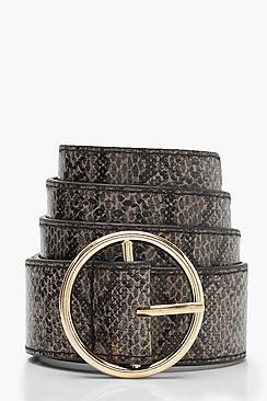 Boohoo Faux Python Ring Belt