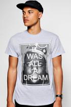 Boohoo Grey Biggie Dream Licence T-shirt Grey