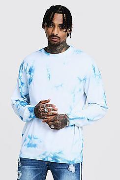 Boohoo Tie Dye Cloud Knitted Jumper