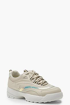 Boohoo Reflective Trim Chunky Trainers