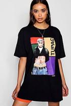 Boohoo Tupac Print Oversized T-shirt Dress