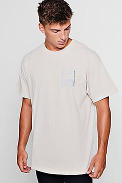 Boohoo Oversized Back Print Floral Slogan T-shirt