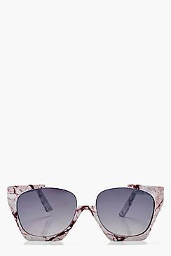 Boohoo Elena Cut Out Frame Sunglasses