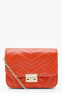 Boohoo Jess Chevron Quilt Cross Body