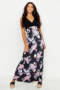 Boohoo Floral Print Maxi Dress