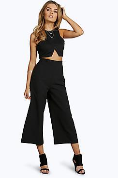 Boohoo Martha Ankle Length Tailored Culottes