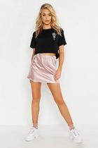 Boohoo Cropped Pocket Rose Print T-shirt