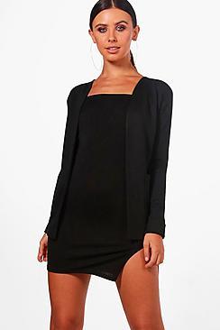 Boohoo Petite Georgia Utility Pocket Belted Blazer