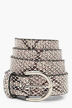 Boohoo Faux Python Snake Boyfriend Belt