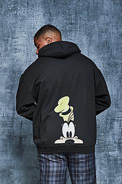 Boohoo Big And Tall Disney Goofy Print Hoodie