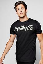 Boohoo Dynamite Slogan Print T-shirt