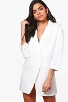 Boohoo Bella Blazer Dress Ivory