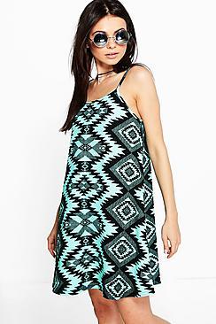 Boohoo Keely Strappy Swing Dress
