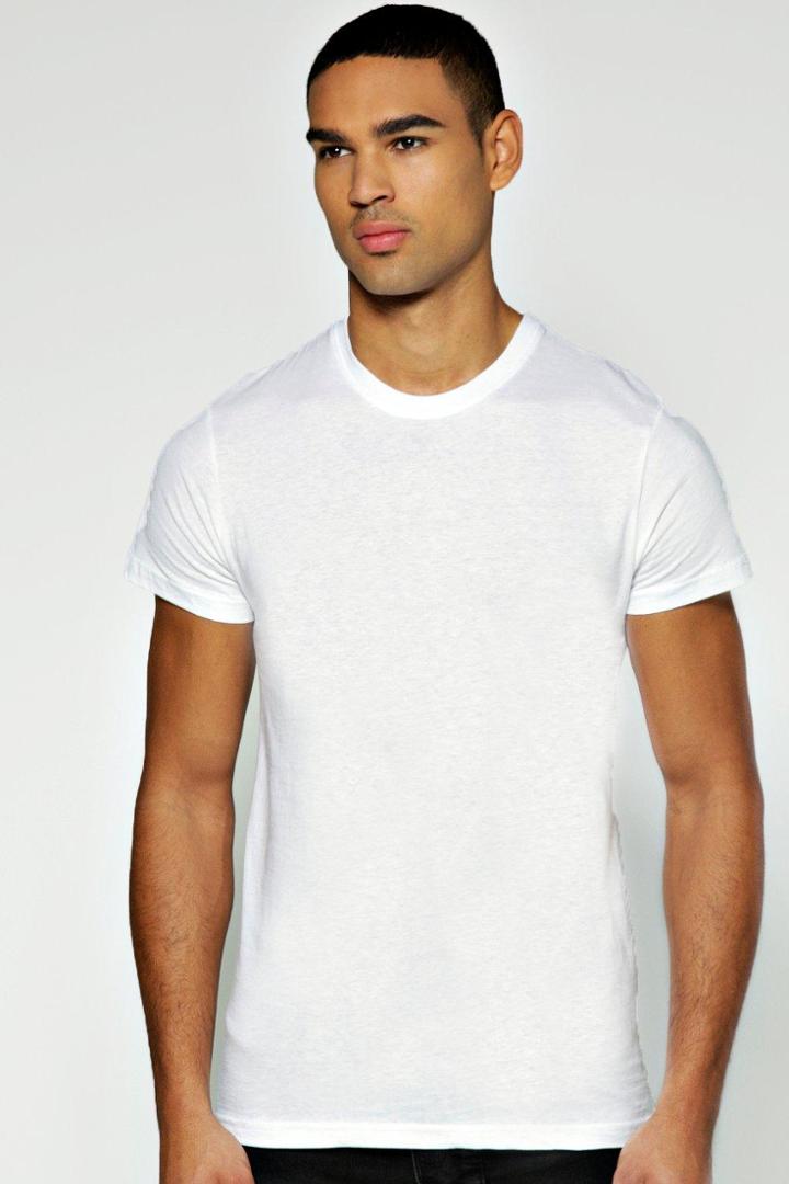 Boohoo Slim Fit Crew Neck T Shirt White