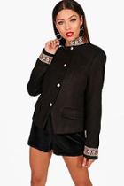 Boohoo Caitlin Crop Trophy Jacket