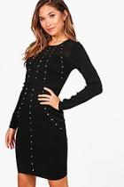 Boohoo Jessica Embellished Knitted Bodycon Dress