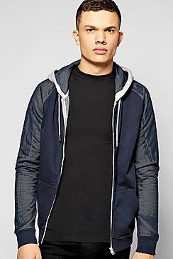 Boohoo Mesh Hoodie With Raglan Sleeve