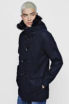 Boohoo Wool Mix Duffle Parka