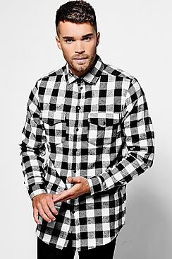 Boohoo Western Style Checked Shirt