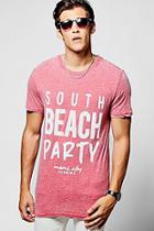 Boohoo Longline South Beach Burnout T-shirt