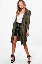 Boohoo Alison Woven Belted Pocket Duster