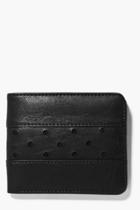 Boohoo Pu Perforated Bifold Wallet Black