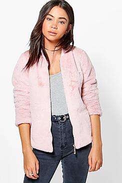 Boohoo Katie Faux Fur Bomber
