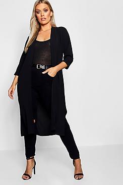 Boohoo Plus Turn Up Duster Coat