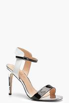 Boohoo Ellie Patent Colour Block 2 Part Heels