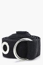 Boohoo Xl Eyelet Canvas Belt