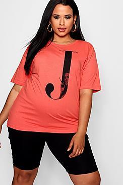 Boohoo Plus Jenna J Graphic Print T-shirt