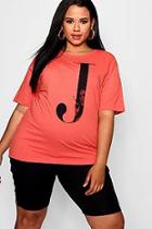 Boohoo Plus Jenna J Graphic Print T-shirt