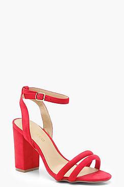 Boohoo Double Band Ankle Strap Heels