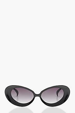 Boohoo Megan Oval Cat Eye Sunglasses