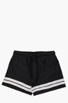 Boohoo Contrast Stripe Swim Shorts Black