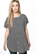 Boohoo Plus Holly Striped Oversize Tunic Multi
