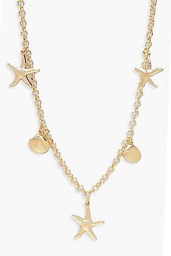 Boohoo Seashell Charm Necklace